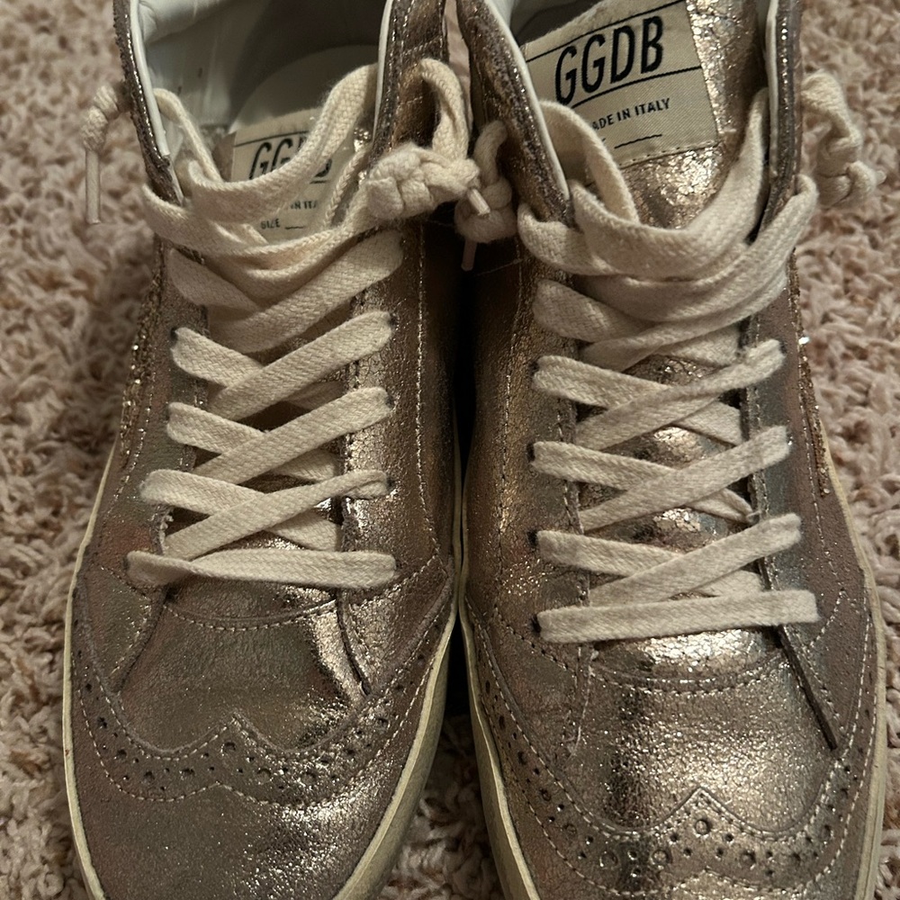 Women's Metallic Bronze Sneakers Golden Goose Mid size 39